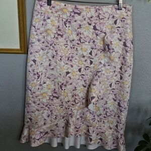 Anthropologie Floral Skirt Size 12